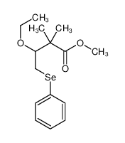 methyl 3-ethoxy-2,2-dimethyl-4-phenylselanylbutanoate 89113-84-8