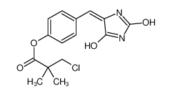 [4-[(2,5-dioxoimidazolidin-4-ylidene)methyl]phenyl] 3-chloro-2,2-dimethylpropanoate 245072-83-7