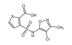 3-[(4-chloro-3-methyl-1,2-oxazol-5-yl)sulfamoyl]thiophene-2-carboxylic acid 184040-74-2