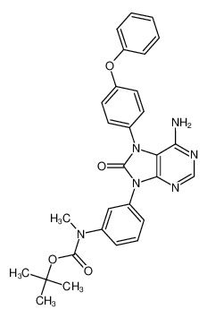 tert-butyl 3-(6-amino-8-oxo-7-(4-phenoxyphenyl)-7H-purin-9(8H)-yl)phenyl(methyl)carbamate 1448444-74-3