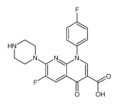 6-fluoro-1-(4-fluorophenyl)-4-oxo-7-piperazin-1-yl-1,8-naphthyridine-3-carboxylic acid 100490-21-9