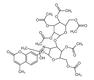 [(2R,3R,4R,5R,6R)-5-acetamido-3-acetyloxy-6-(4-methyl-2-oxochromen-7-yl)oxy-4-[(2R,3R,4S,5S,6R)-3,4,5-triacetyloxy-6-(acetyloxymethyl)oxan-2-yl]oxyoxan-2-yl]methyl acetate 868231-09-8