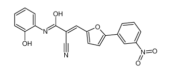 (E)-2-cyano-N-(2-hydroxyphenyl)-3-[5-(3-nitrophenyl)furan-2-yl]prop-2-enamide 5879-79-8