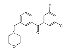 (3-chloro-5-fluorophenyl)-[3-(morpholin-4-ylmethyl)phenyl]methanone 898792-10-4