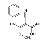 107427-77-0 3-anilino-2-cyano-3-methylsulfanylprop-2-enamide