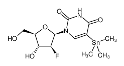 2,4(1H,3H)-PYRIMIDINEDIONE, 1(2-DEOXY-2-FLUORO-β-D-ARABINOFURANOSYL)-5-(TRIMETHYLSTANNYL)-