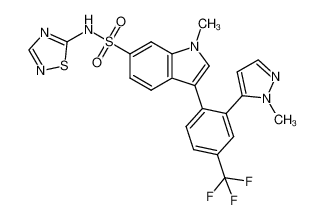 1423160-90-0 structure, C22H17F3N6O2S2