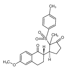 (S)-6-Methoxy-2-[(S)-2-methyl-3-oxo-2-(toluene-4-sulfonyl)-cyclopentyl]-3,4-dihydro-2H-naphthalen-1-one 100298-34-8