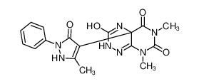 113458-71-2 6,8-dimethyl-4a-(5-methyl-3-oxo-2-phenyl-1H-pyrazol-4-yl)-2,4-dihydropyrimido[5,4-e][1,2,4]triazine-3,5,7-trione