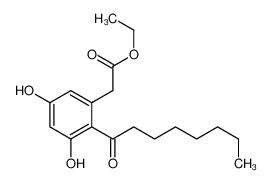 ethyl 2-(3,5-dihydroxy-2-octanoylphenyl)acetate 321661-62-5