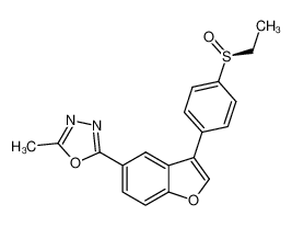 2-{3-[4-(ethylsulfinyl)phenyl]-1-benzofuran-5-yl}-5-methyl-1,3,4-oxadiazole 1005203-17-7