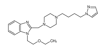 1-(2-ethoxyethyl)-2-[[4-(4-pyrazol-1-ylbutyl)piperazin-1-yl]methyl]benzimidazole 140945-32-0