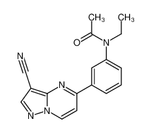 N-[3-(3-cyanopyrazolo[1,5-a]pyrimidin-5-yl)phenyl]-N-ethylacetamide