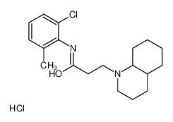 N-(2-Chloro-6-methylphenyl)-3-[(4aR,8aS)-octahydro-1(2H)-quinolin yl]propanamide hydrochloride (1:1) 39489-94-6