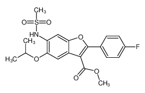 methyl 2-(4-fluorophenyl)-5-isopropoxy-6-(methylsulfonamido)benzofuran-3-carboxylate 1217340-86-7