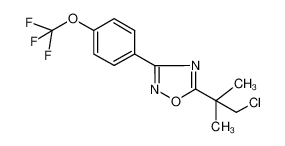 5-(1-chloro-2-methylpropan-2-yl)-3-[4-(trifluoromethoxy)phenyl]-1,2,4-oxadiazole 680216-04-0