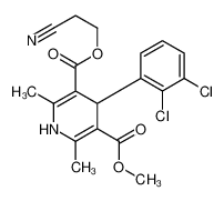 5-O-(2-cyanoethyl) 3-O-methyl 4-(2,3-dichlorophenyl)-2,6-dimethyl-1,4-dihydropyridine-3,5-dicarboxylate 110962-94-2