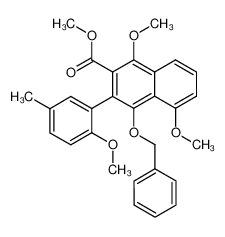 74724-87-1 spectrum, Methyl 3-(2-Methoxy-5-methylphenyl)-1,5-dimethoxy-4-(benzyloxy)-2-naphthoate