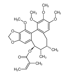 (6S,7S,8R)-1,2,3,13-Tetramethoxy-6,7-dimethyl-5,6,7,8-tetrahydrob enzo[3',4']cycloocta[1',2':4,5]benzo[1,2-d][1,3]dioxol-8-yl (2Z)- 2-methyl-2-butenoate 83864-70-4