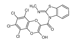 97684-89-4 3-(5,6,7,8-Tetrachlor-3-hydroxy-1,4-benzodioxin-2-ylcarbonyl)benzothiazolin-2-methylimin