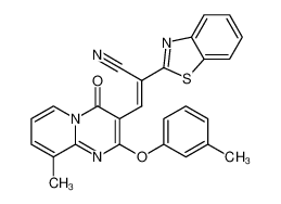 (E)-2-(1,3-benzothiazol-2-yl)-3-[9-methyl-2-(3-methylphenoxy)-4-oxopyrido[1,2-a]pyrimidin-3-yl]prop-2-enenitrile 620112-78-9