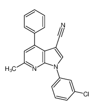 1-(3-chlorophenyl)-6-methyl-4-phenylpyrrolo[2,3-b]pyridine-3-carbonitrile 59661-54-0