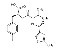 (2R,5S)-2-(4-fluorobenzyl)-6-methyl-5-(5-methylisoxazole-3-carboxamido)-4-oxoheptanoic acid 328086-55-1