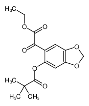 6-[Ethoxy(oxo)acetyl]-1,3-benzodioxol-5-yl pivalate 1258951-02-8