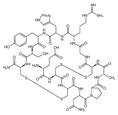 76862-65-2 structure, C55H80N20O18S4