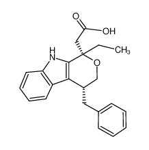 2-(4-benzyl-1-ethyl-4,9-dihydro-3H-pyrano[3,4-b]indol-1-yl)acetic acid 114030-44-3