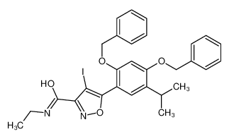 5-[2,4-Bis(benzyloxy)-5-isopropylphenyl]-N-ethyl-4-iodo-1,2-oxazo le-3-carboxamide 747414-22-8