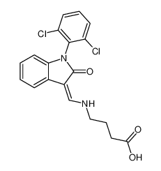 4-[[(Z)-[1-(2,6-dichlorophenyl)-2-oxoindol-3-ylidene]methyl]amino]butanoic acid 172371-99-2