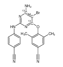 4-[6-amino-5-bromo-2-(4-cyanoanilino)pyrimidin-4-yl]oxy-3,5-dimethylbenzonitrile 1189671-48-4