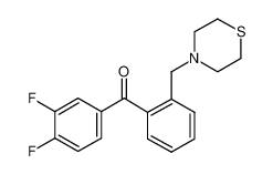 (3,4-difluorophenyl)-[2-(thiomorpholin-4-ylmethyl)phenyl]methanone 898782-44-0