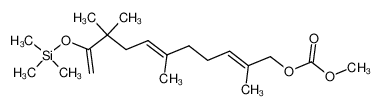 445389-11-7 methyl ((2E,6E)-2,6,9,9-tetramethyl-10-((trimethylsilyl)oxy)undeca-2,6,10-trien-1-yl) carbonate