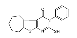 3-phenyl-2-sulfanylidene-1,5,6,7,8,9-hexahydrocyclohepta[2,3]thieno[2,4-b]pyrimidin-4-one 59898-71-4