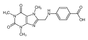 4-[(1,3,7-trimethyl-2,6-dioxopurin-8-yl)methylamino]benzoic acid 6758-38-9