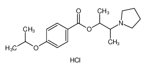 3-pyrrolidin-1-ylbutan-2-yl 4-propan-2-yloxybenzoate,hydrochloride 6285-89-8