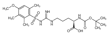 (2R)-5-[[amino-[(4-methoxy-2,3,6-trimethylphenyl)sulfonylamino]methylidene]amino]-2-[(2-methylpropan-2-yl)oxycarbonylamino]pentanoic acid 200122-49-2