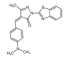 (4E)-2-(1,3-Benzothiazol-2-yl)-4-[4-(dimethylamino)benzylidene]-5 -methyl-2,4-dihydro-3H-pyrazol-3-one 89936-56-1