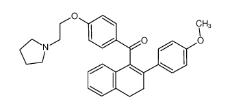 [2-(4-methoxyphenyl)-3,4-dihydronaphthalen-1-yl]-[4-(2-pyrrolidin-1-ylethoxy)phenyl]methanone 63619-84-1