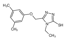 5-[(3,5-二甲基苯氧基)甲基]-4-乙基-4H-1,2,4-噻唑-3-硫醇