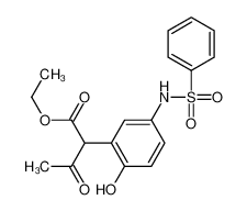 ethyl 2-[5-(benzenesulfonamido)-2-hydroxyphenyl]-3-oxobutanoate 5160-99-6