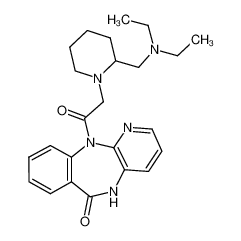 11-[[2-[(Diethylamino)methyl]-1-piperidinyl]acetyl]-5,11-dihydro-6H-pyrido[2,3-b][1,4]benzodiazepin-6-one 102394-31-0