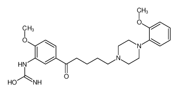 [2-methoxy-5-[5-[4-(2-methoxyphenyl)piperazin-1-yl]pentanoyl]phenyl]urea 100077-93-8