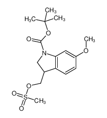 tert-butyl 6-methoxy-3-(methylsulfonyloxymethyl)-2,3-dihydroindole-1-carboxylate 127943-74-2