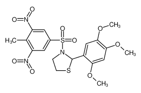 (9CI)-3-[(4-甲基-3,5-二硝基苯基)磺酰基]-2-(2,4,5-三甲氧基苯基)-噻唑烷