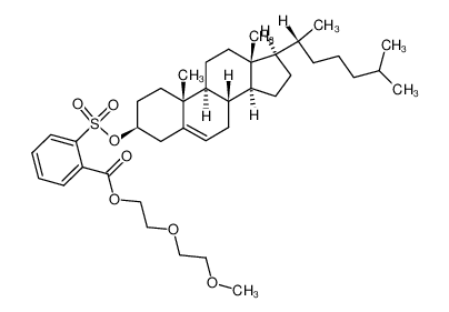 888021-88-3 spectrum, 2-(2-methoxyethoxy)ethyl 2-((((3S,8S,9S,10R,13R,14S,17R)-10,13-dimethyl-17-((R)-6-methylheptan-2-yl)-2,3,4,7,8,9,10,11,12,13,14,15,16,17-tetradecahydro-1H-cyclopenta[a]phenanthren-3-yl)oxy)sulfonyl)benzoate