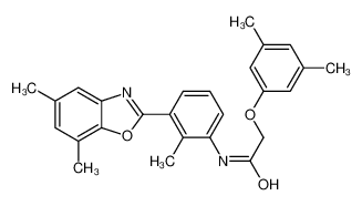 N-[3-(5,7-二甲基-2-苯并恶唑基)-2-甲基苯基]-2-(3,5-二甲基苯氧基)-乙酰胺