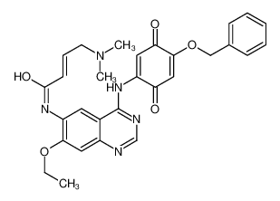 (2E)-N-(4-{[4-(Benzyloxy)-3,6-dioxo-1,4-cyclohexadien-1-yl]amino} -7-ethoxy-6-quinazolinyl)-4-(dimethylamino)-2-butenamide